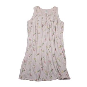Aria Sleevesless Nightgown Plus 3XL Pink Floral Coquette Cottage Granny Lounge